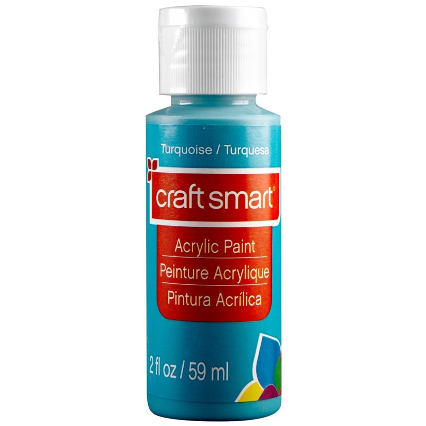 CRAFT SMART® ACRYLIC PAINT, 2 OZ Turquoise for mixed media projects