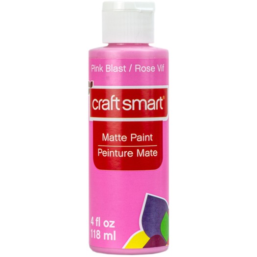 Pink Blast / Rose Vif craft smart Matte Paint Peinture Mate 4 fl oz 118 ml